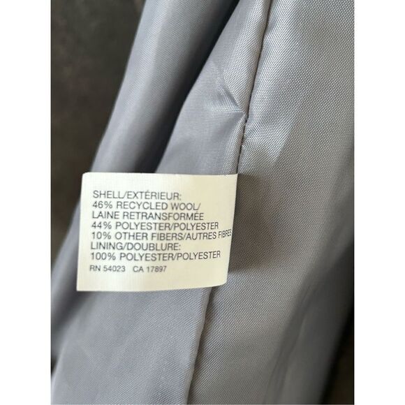 Gap Trench Coat Recycled Wool Blend Shawl Collar Gray Women’s Size XL - Picture 5 of 6